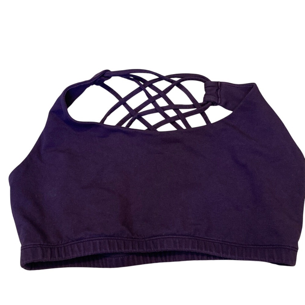 Black & Purple Strappy Sports Bras - Women’s High Comfort Support - Picture 5 of 8